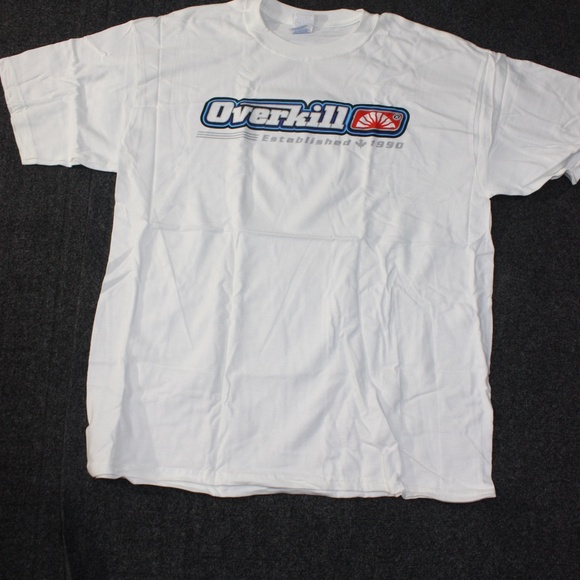 Vintage Overkill Labatt Blue Light Beer T-Shirt XL White 1990 New Short Sleeve - Picture 2 of 9